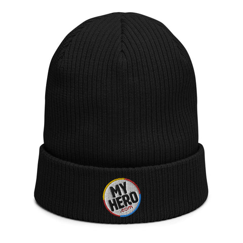 Beanie with Awareness! An Organic ribbed Hero!